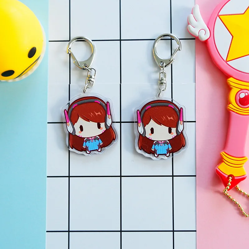 12 видов игровой брелок милый DVA Mei Genji Tracer McCree Reaper Widowmaker персонаж акриловый Шарм