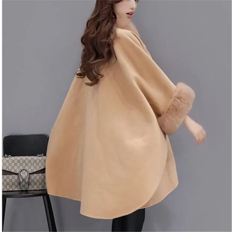Женский зимний плащ 2020 винтажной элегантной одежды свободного фасона модный верхней одежды длинный плюс размер.