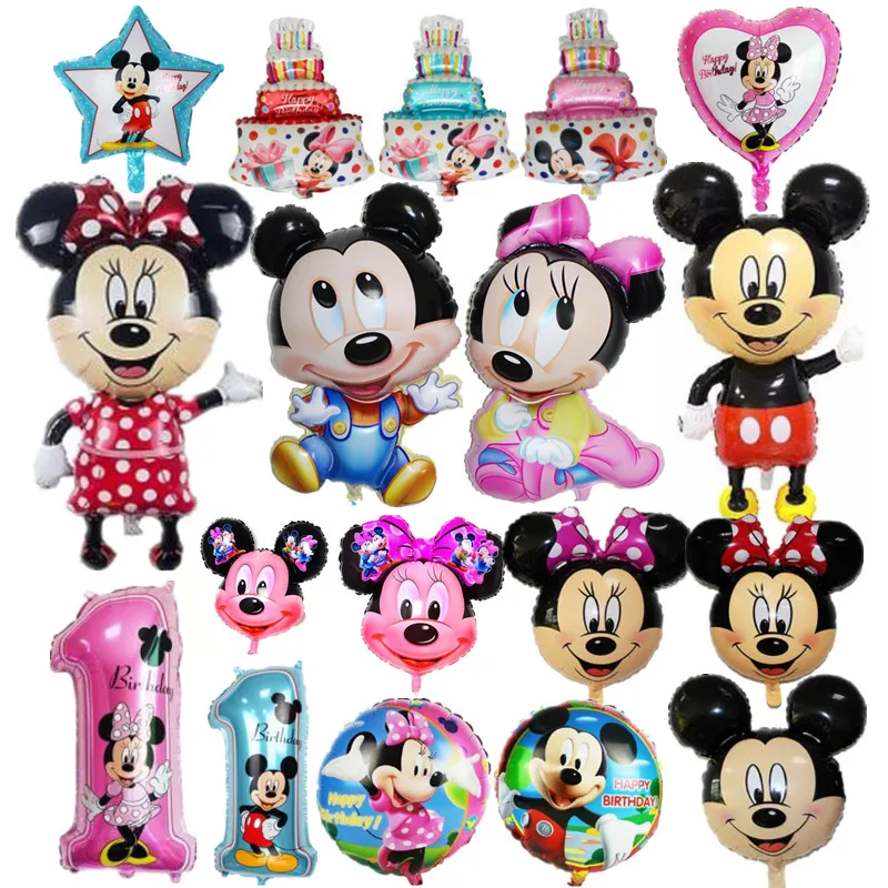 112 см гигантские Микки и Минни Маус Мышь мультяшный воздушный шар из фольги для