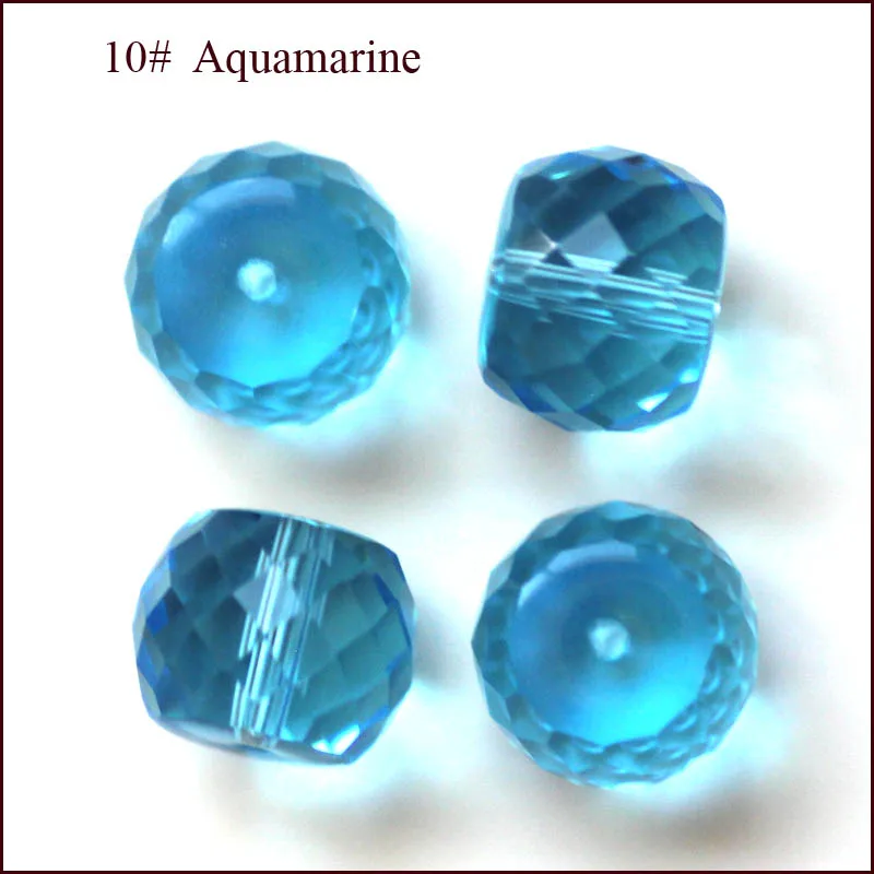 Стеклянные бусины свободного покроя зеленый прозрачный граненый 8x6 мм 100 шт.