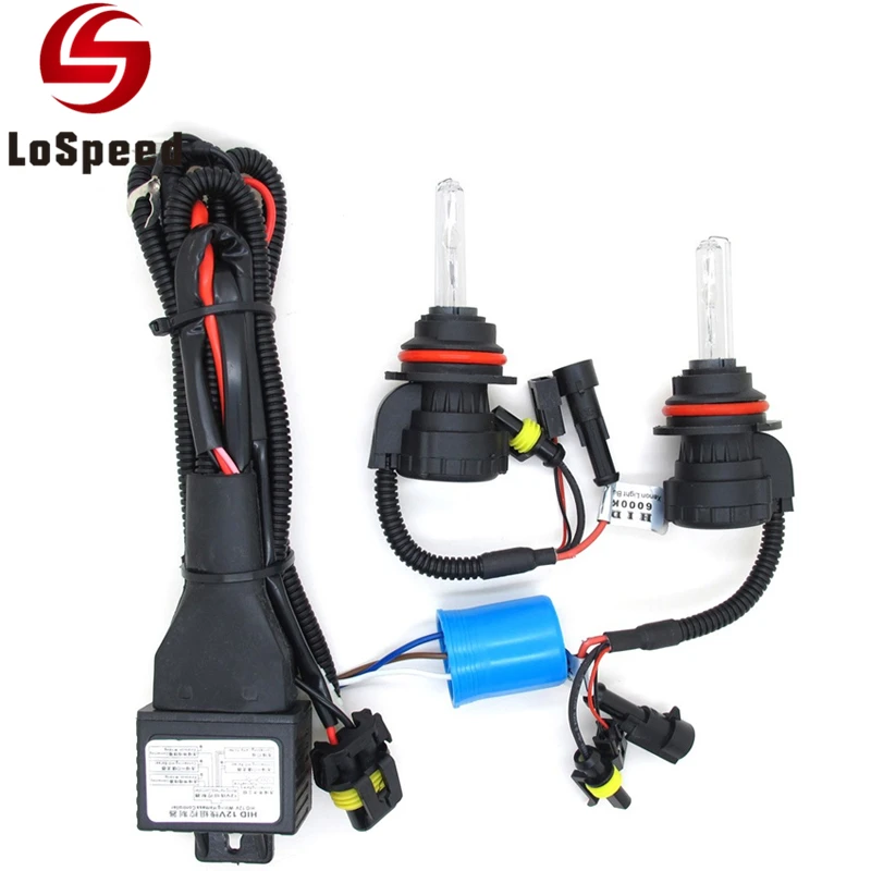 LoSpeed 35 Вт Высокого/Ближнего света H4 9003 H13 9008 HB1 HB5 9004 9007 HID Ксеноновая Лампа 4300 К 5000 6000