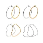 1 пара, женские серьги из нержавеющей стали, 30-60 мм