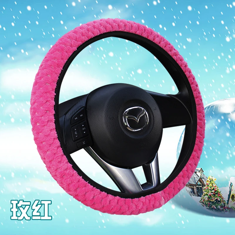 Зимние фланелевые чехлы для руля с леопардовым принтом|wheel cover|cover wheelcar steering wheel cover