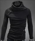 Мужской свитер с высоким воротом, теплый Повседневный свитер с длинным рукавом и воротником, уличный удобный свитер, XS-4XL, 2019