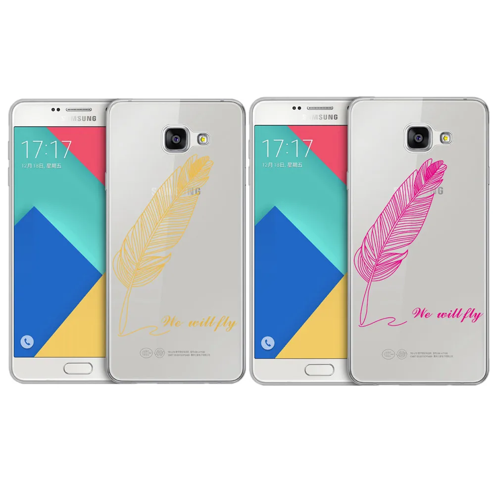 Роскошные гусиное перо Drop зеркало мягкий чехол для телефона Samsung Galaxy A5 A7 J5 J7 A6 A8 2017