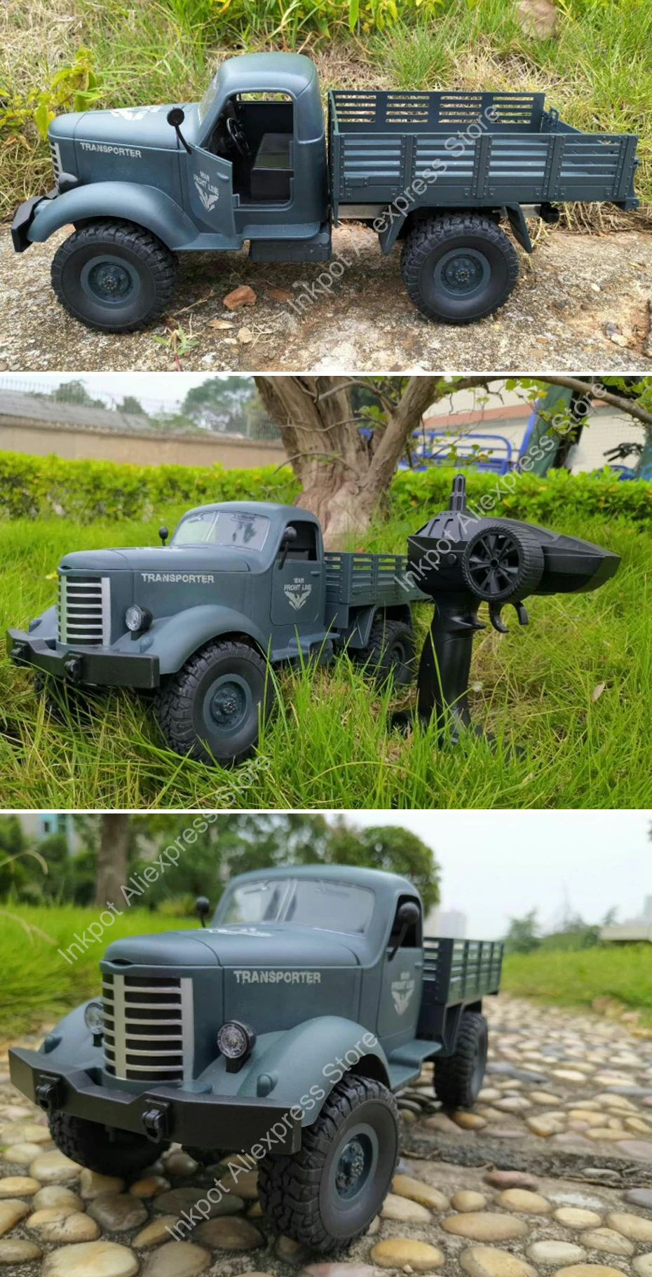JJRC Q60 Q61 RC автомобиль 6WD 4WD внедорожный военный грузовик конверсия скорости яркие прожекторы дистанционное управление восхождения автомобиль игрушки для детей