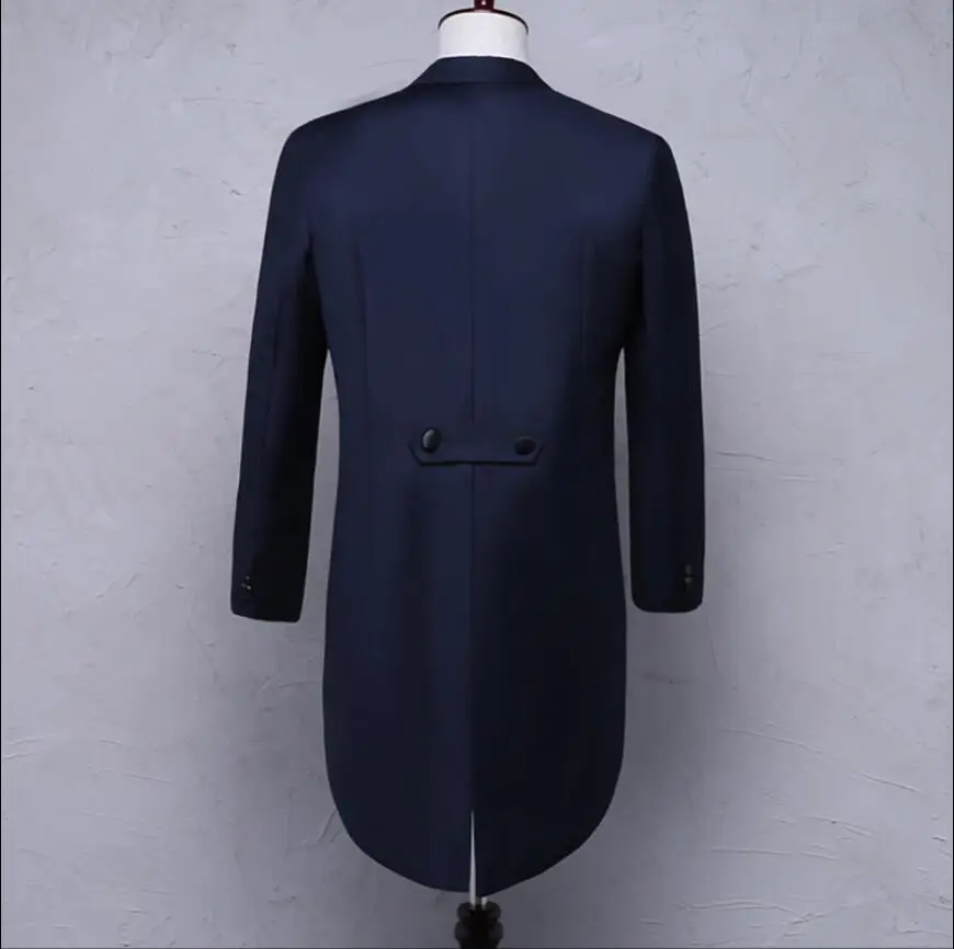 Темно синий мужской костюм для смокинга хостинговое платье певицы пианистские