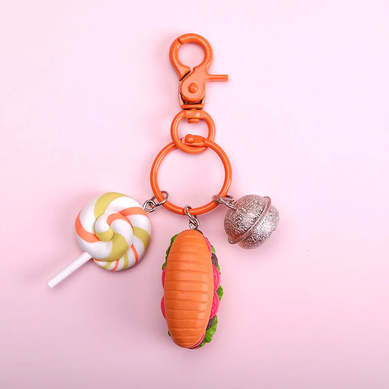 Высокое качество 2019 милый гамбургер брелок имитация еды подвеска в форме