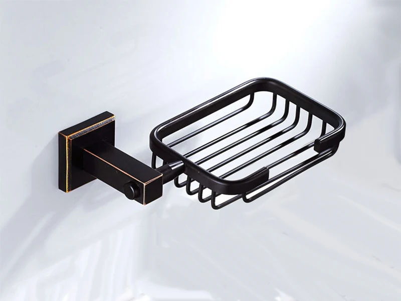 Черный набор аксессуаров для ванной комнаты, латунный держатель для туалетной щетки, керамическая подставка для чашек, ванная комната, Душ, мыльница, корзина для туалетной бумаги, держатель для полотенец