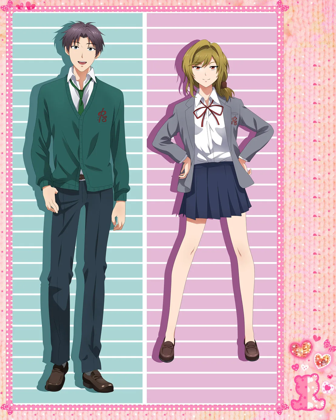 Двойная Подушка обнимашка с мультяшным аниме гекканом Shoujo Nozaki kun чехол наволочка