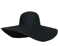 lnpbd hot 2017 womens white hat summer black oversized sunbonnet beach cap womens strawhat sun hat summer hat