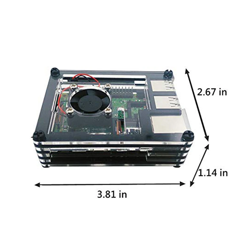 Чехол для Raspberry Pi 3 9 слойный акриловый чехол с охлаждающим