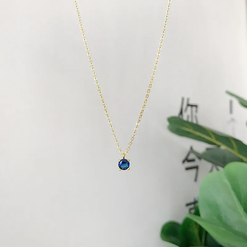 

925 sterling silver Kyanite pendants necklace simple fashion personality design wild romantic necklace for women charms jewelry