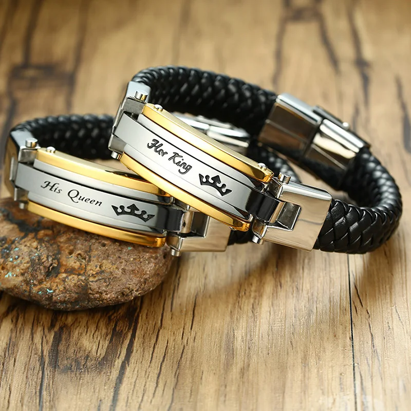 Кожаный браслет с шармами для влюбленных и мужчин 8 66 дюйма|bracelets for|leather bracelets for