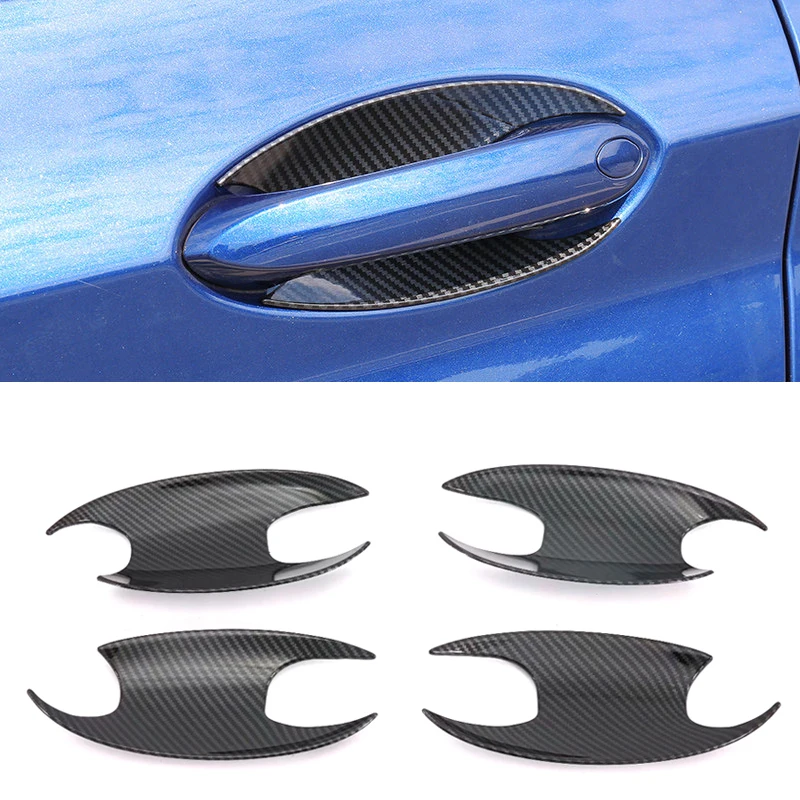 For BMW X5 G05 2019 2020 ABS Carbon Fiber Style Door Handle Bowls Cover Trim 4pcs Car Styling Accessories | Автомобили и