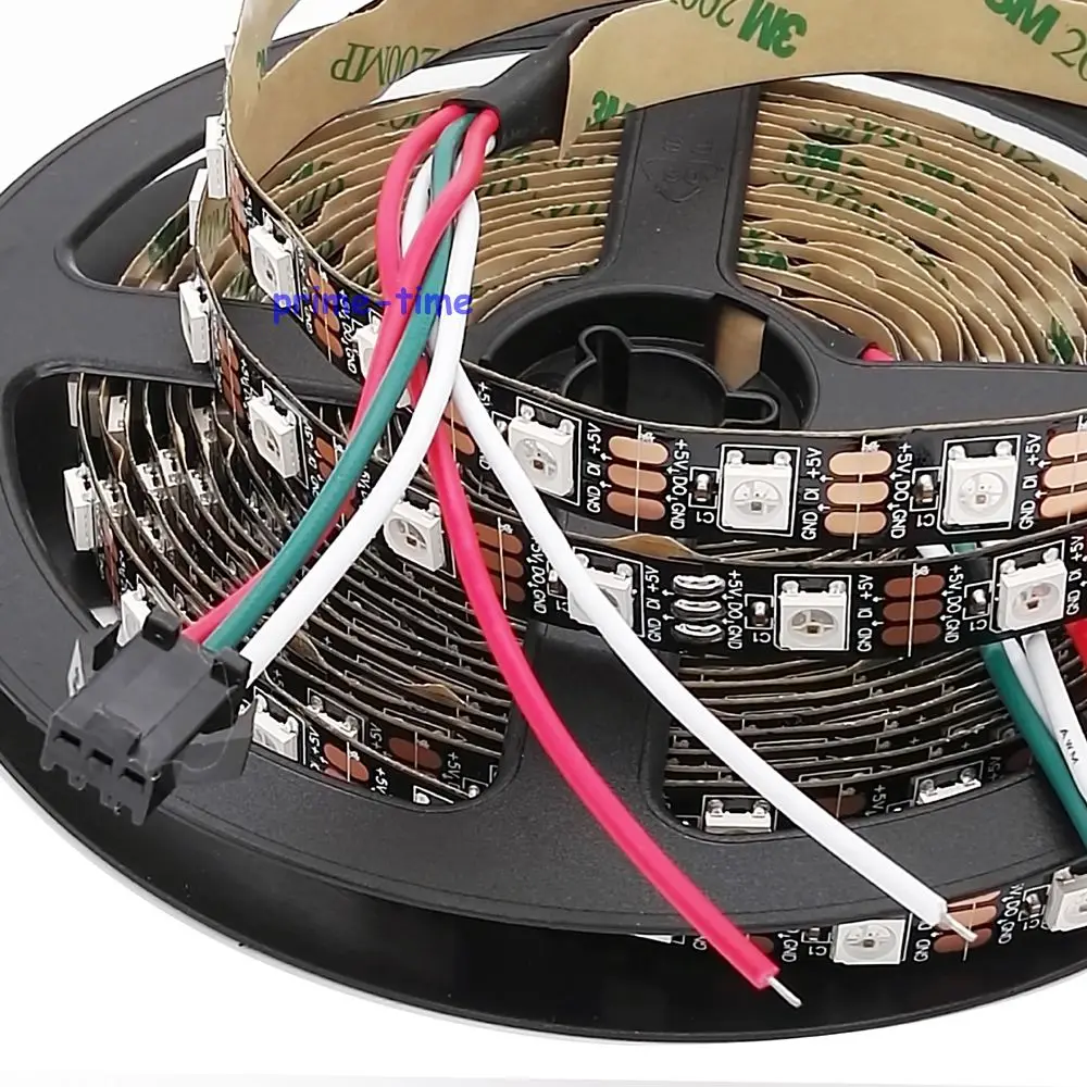 5 м WS2812B IC 60 Светодиодный одов/м пиксельсветодиодный Светодиодная лента красный