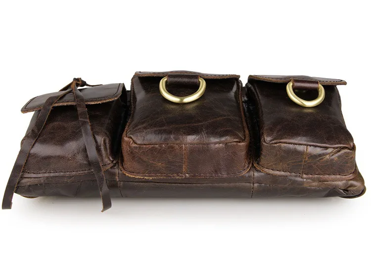 Men Waist Bag Cow Leather Pack Purse Belt Hip Bags 2018 Man Casual Travel Vintage Luxury Brand Brown Phone Designer | Багаж и сумки