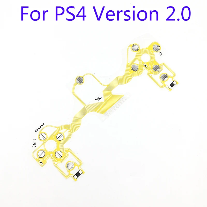 Запасная часть для контроллера PS4 версии 2 0 с желтой клавиатурой проводящая