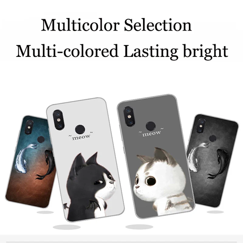 Чехол для xiaomi mi A2 lite мягкий силиконовый чехол с милым мультяшным рисунком A2lite