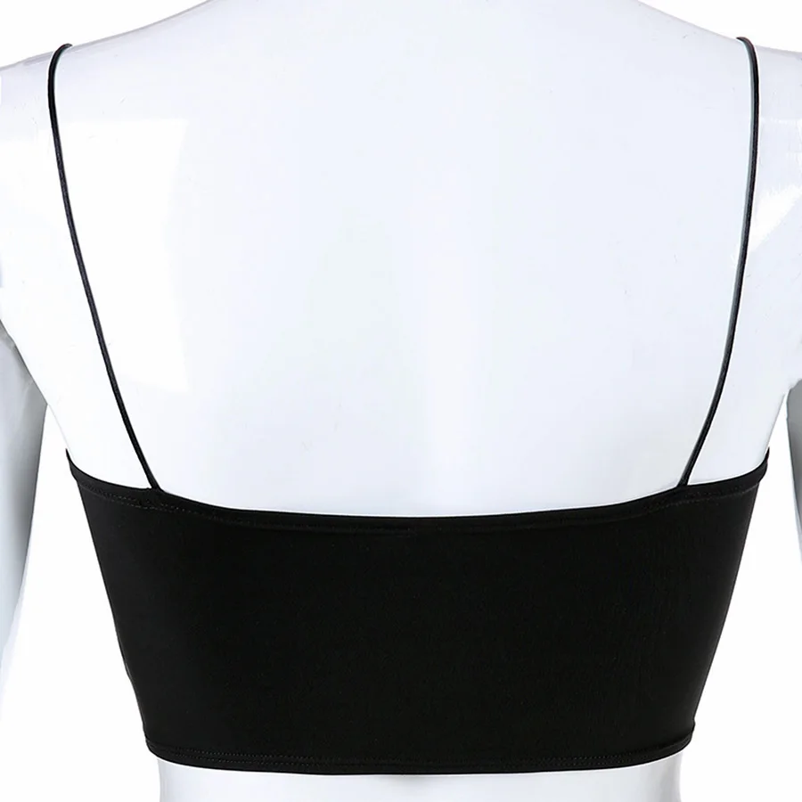 2019 Cami Top Female Sexy Tank Crop Summer Style Cropped Streetwear Womens Clothing Camisole Clothes Black vest | Женская одежда