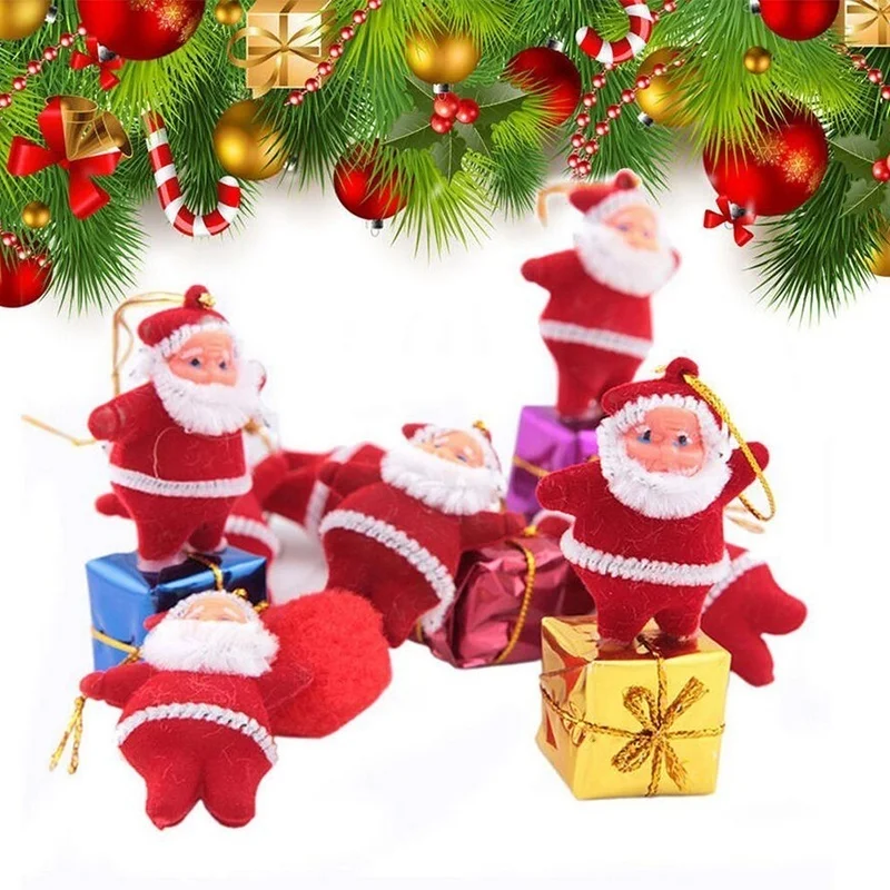 6 шт Рождественские узоры с Санта Клаусом для праздника вечерние Xmas Tree Подвесные