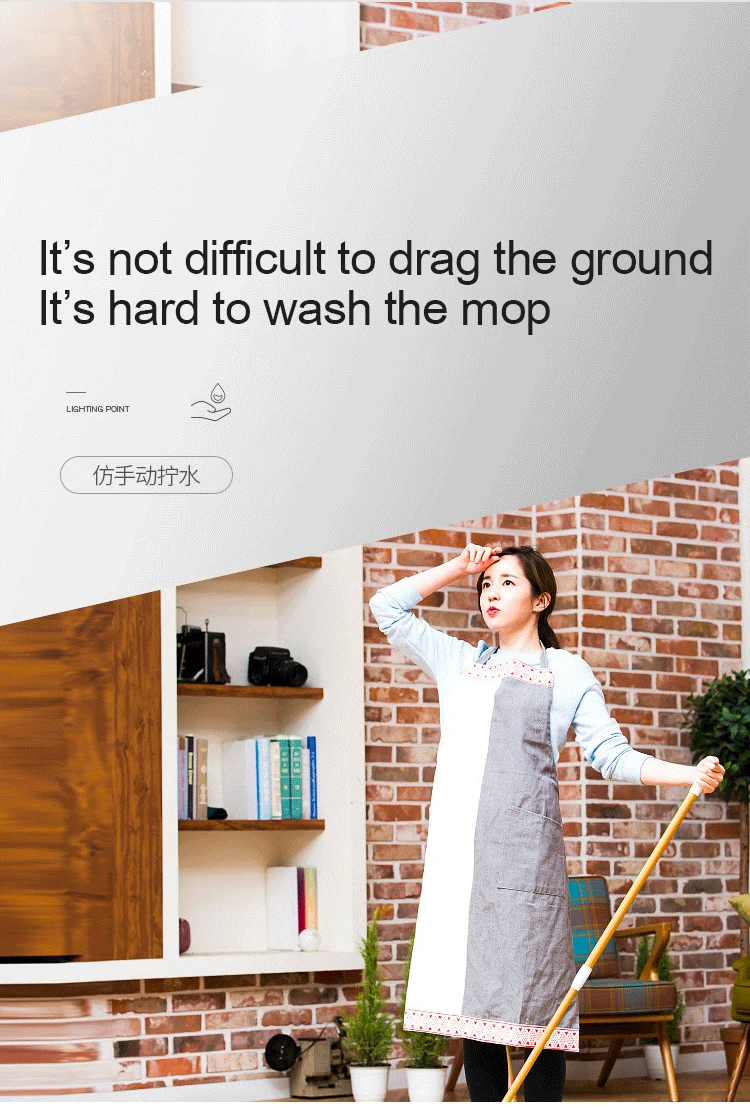 360 Cleaning Easy Rotating Mop For Washing Floor Magic Microfiber Cloth Flat Smart Handle Dust Mop Pads Twist Head With Spin