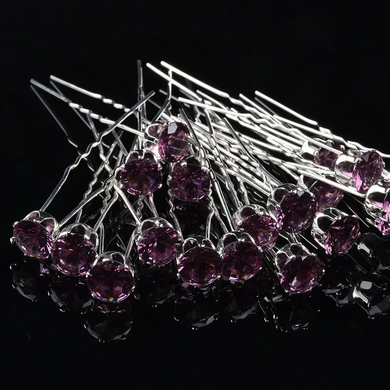 Fashion 10PCS/Set Hair Clip Hairpin Accessories Bride Crystal 10 Colors Elegant Top Grade Korean For Woman F |
