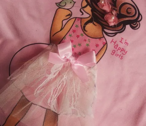 2013 autumn child long-sleeved shirt Girl dance t-shirt bottoming pattern lovely princess Kids T Wholesale | Детская одежда и