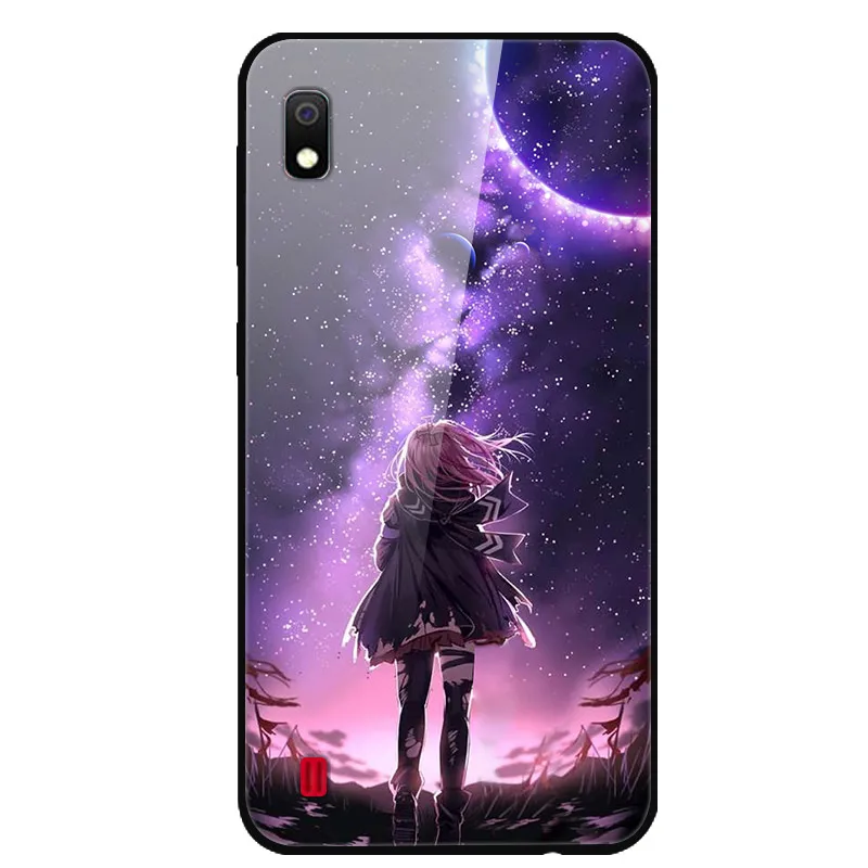4 Для samsung A10 чехол закаленное стекло твердая задняя крышка для samsung Galaxy A10 A 10 A10S A 10S чехлы для телефонов силикон бампер Coque - Цвет: 4