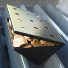 6-дюймовый антипригарный V-образный коптильня для барбекю, газовый гриль, коптильня с деревянной стружкой, коптильня, коптильня для короткого барбекю, коробочка для барбекю со вкусом, инструмент для барбекю