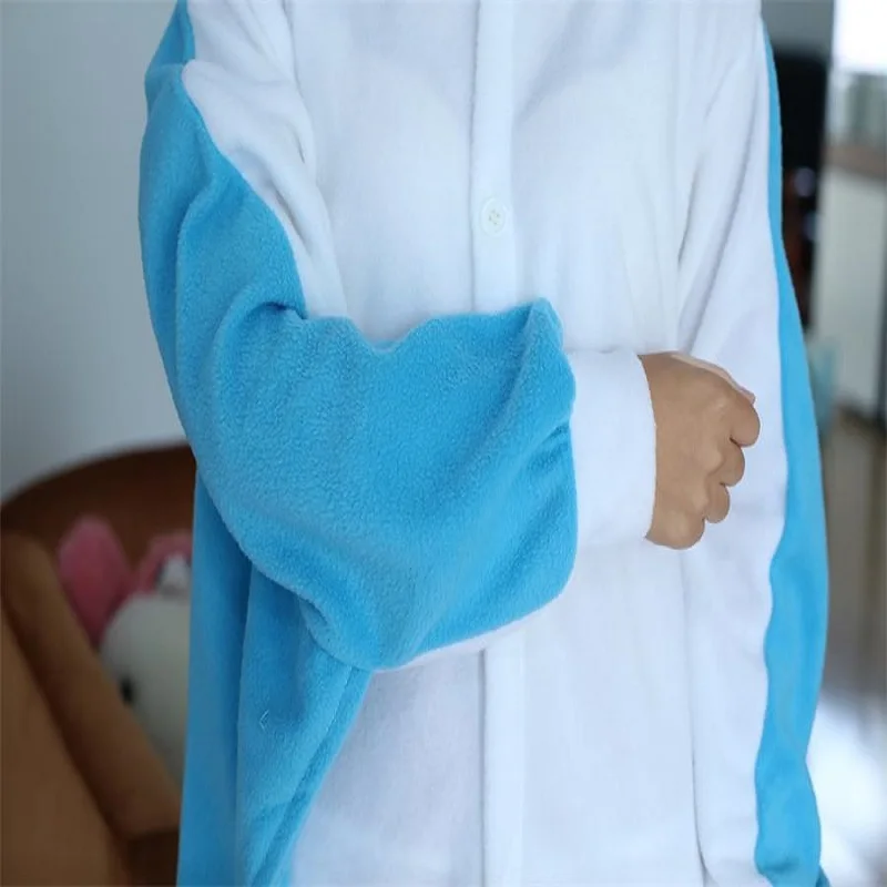 Синий летяга Комбинезоны пижамы Sleepsuit взрослых Аниме Пижама Костюм Хэллоуин