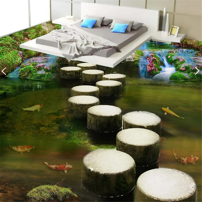 Крик мост ПИР стереоскопический 3D Самоклеящиеся Нескользящие наклейки на пол