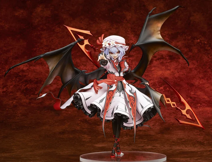Фигурка действий аниме Touhou Project Remilia Scarlet PVC Collection Model toys brinquedos размером 22 см для подарка на Рождество.