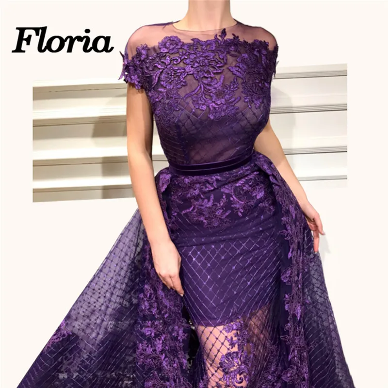 Африканские фиолетовые платья для выпускного вечера арабского Дубая