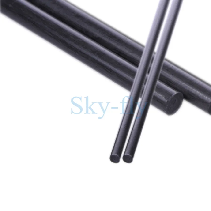 

5pcs/lot D3.5mm 500mm Length Carbon Fiber Rods For RC Airplane High Quality Pole Sky-fly