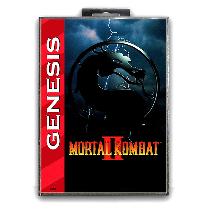 Mortal Kombat II с коробкой для 16 битной игровой карты Sega MD Mega Drive видеоконсоли