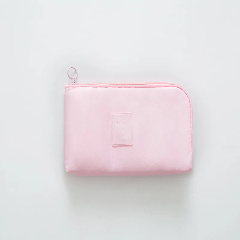 Сумка для макияжа HMUNII путешествий сетчатая ткань цифрового гаджета кабель USB