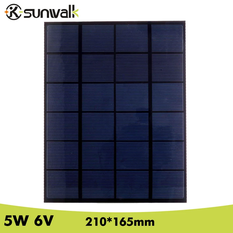 SUNWALK PET 5 Вт 6 в модуль солнечной панели 830 мАч поликристаллическая DIY солнечная