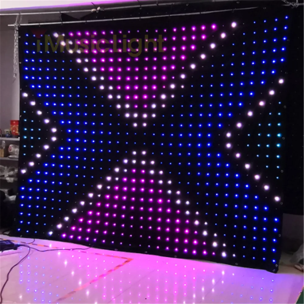 Новая светодиодная завеса для зрелищных мероприятий P10 2,5 M X 3M PC/DMX контроллер сценический гибкий пиксельный экран DJ освещение фон
