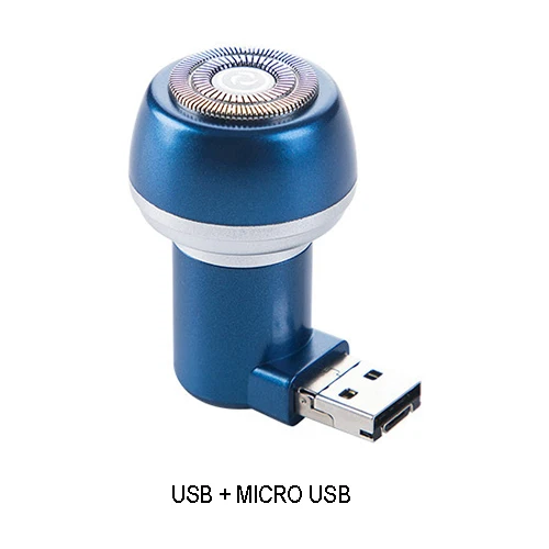 USB-Micro USB (Blue) YMY портативная Магнитная всасывающая телефонная бритва с питанием от USB электробритва для удаления волос Mini USB гаджеты - Цвет: USB-Micro USB (Blue)