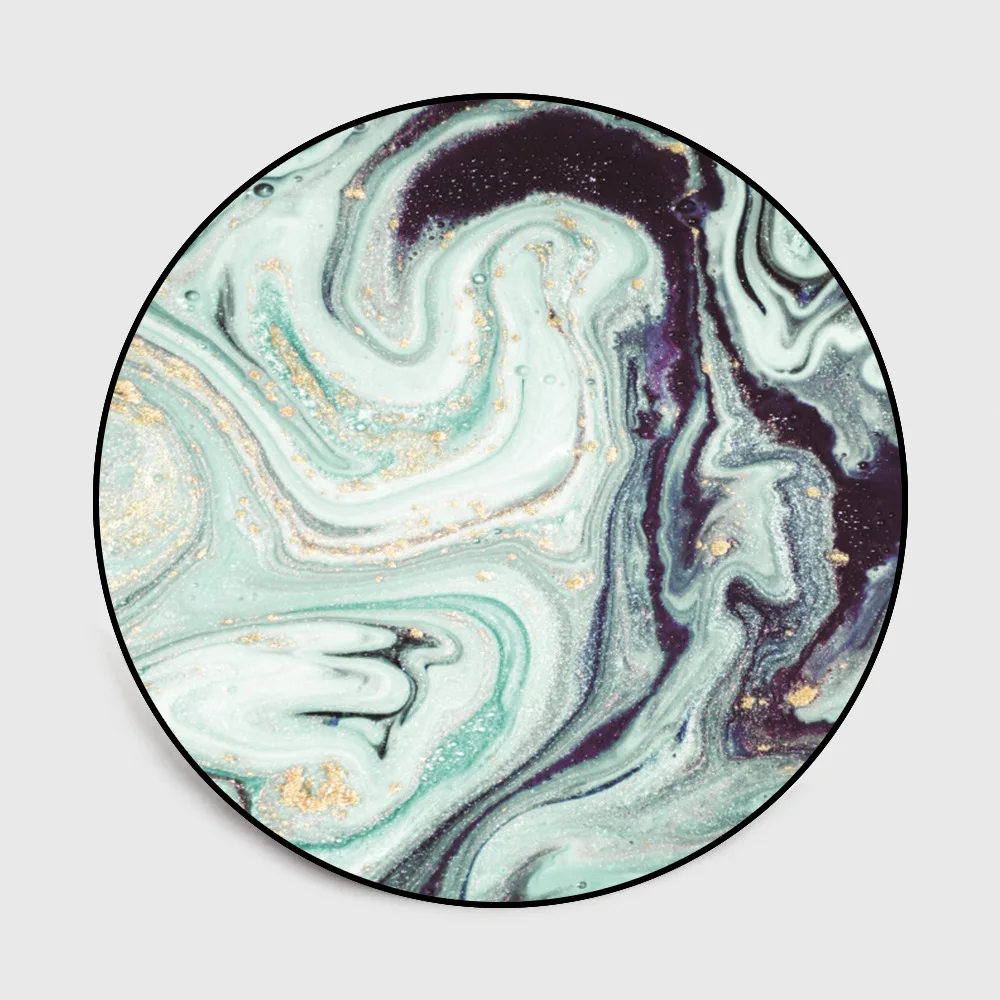 Модный современный абстрактный Золотой Синий Морской звездное небо коврик для