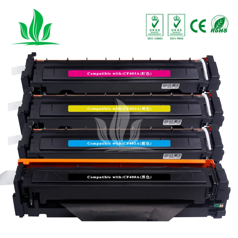 1 комплект 4 цвета CF400A CF401A CF402A CF403A тонер картридж совместимый для HP color Laserjet M252 M252dw