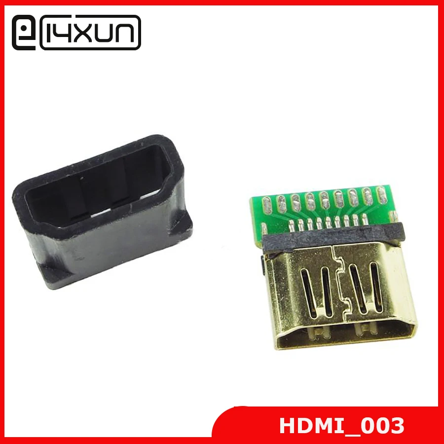 Позолоченный гнездовой разъем HDMI 10 шт./лот тип A с печатной платой Версия 1 4