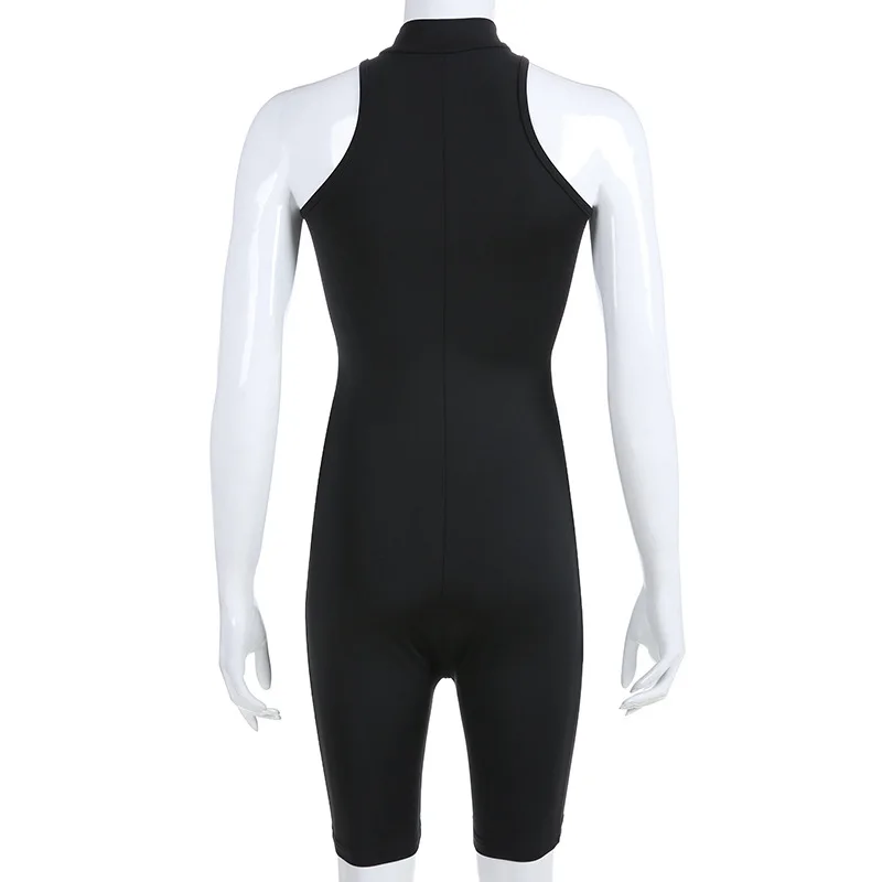 Для женщин сексуальный без рукавов Одна деталь облегающий короткий комбинезон