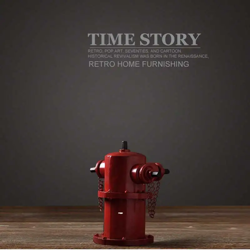 Винтажная модель пожарного гидранта реквизит для фотосъемки ретро железа