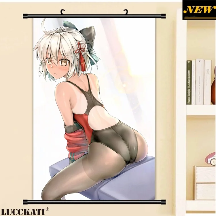 40X60 см Fate grand order Fate/go Fgo видеть через каплей ноги мультфильм аниме Настенная картина плакат прокрутки холст живопись 30 - Цвет: O