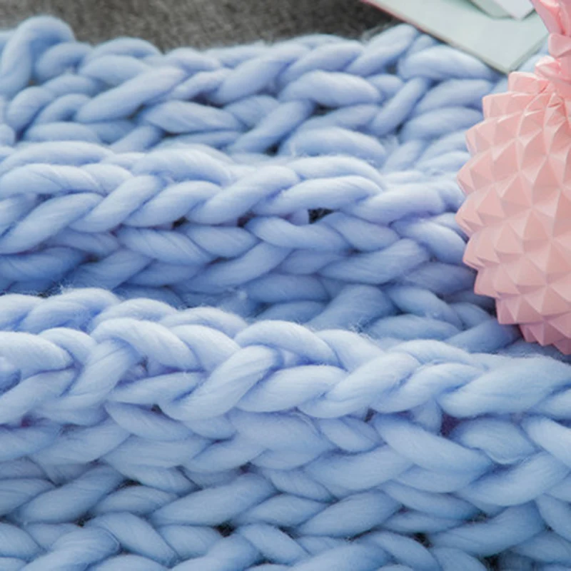 Толстая большая пряжа ручного вязания крючком перчатки из грубой пряжи толстое