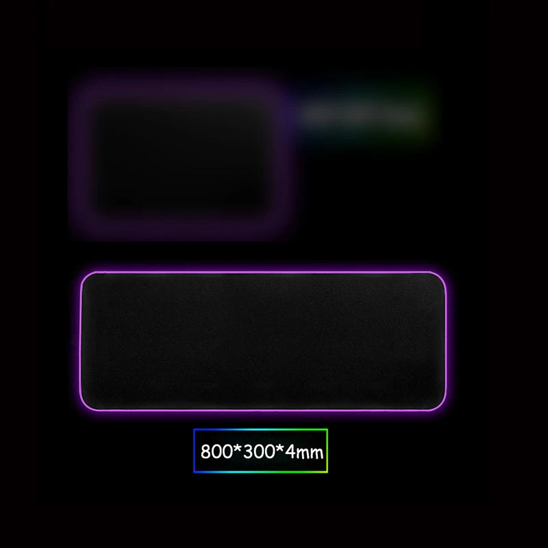 80x30cm RGB игровой коврик для мыши светодиодный с подсветкой анти-с блокировкой Скольжения Край натуральный каучук игровые аксессуары для геймеров подарок большой коврик для мыши xl - Цвет: 80x30cm