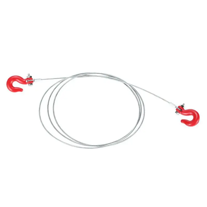 1: 10 RC Crawler Accessories Metal Trailer Wire Rope Tow with Hooks for C ar 1/10 D90 Axial SCX10 Truck Parts |