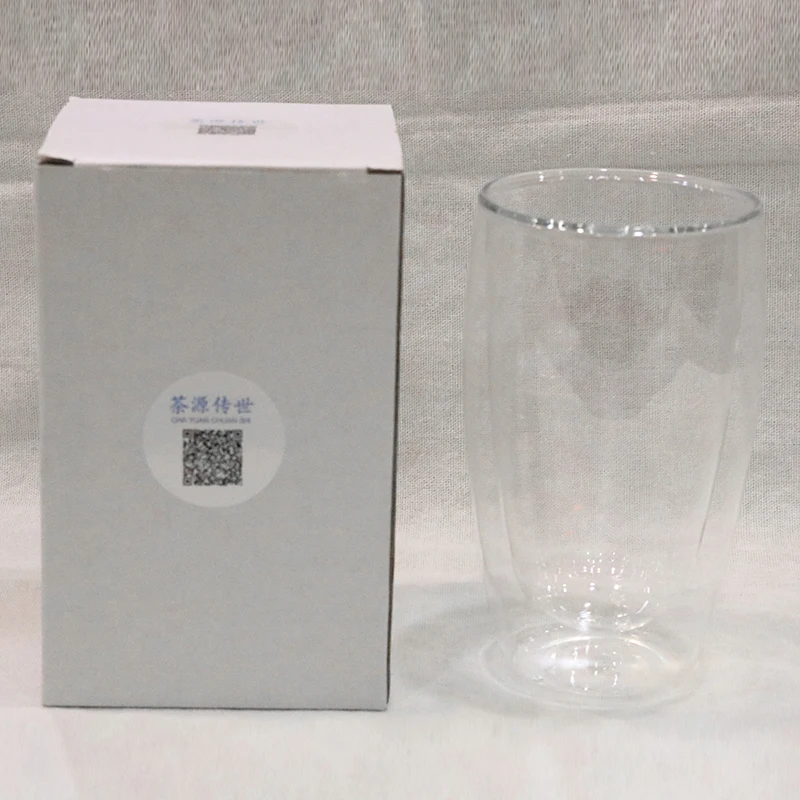 

CHA YUAN CHUAN SHI New Popular Egg Shape Coffee Glass Cup 450ML Double Layered Heat-Resistant Glass Tea Mug Couple For Family